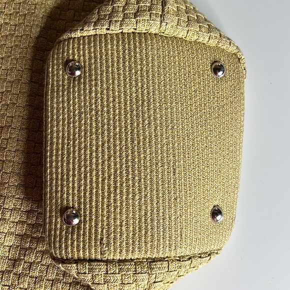 Talbots Woven Bucket Purse w/ Wooden Handles - Picture 5 of 12